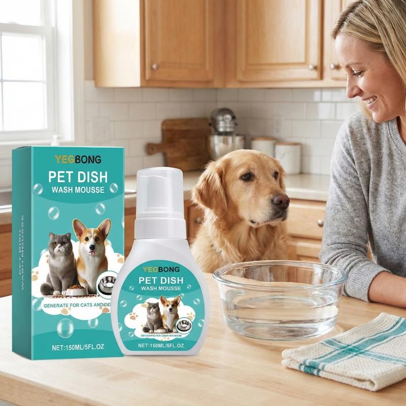 Pet Supplies Dog Food - ペットボウルクリーナームース 猫犬用食器ボウル洗浄 毎日のペット用品に最適な粘液・唾液除去