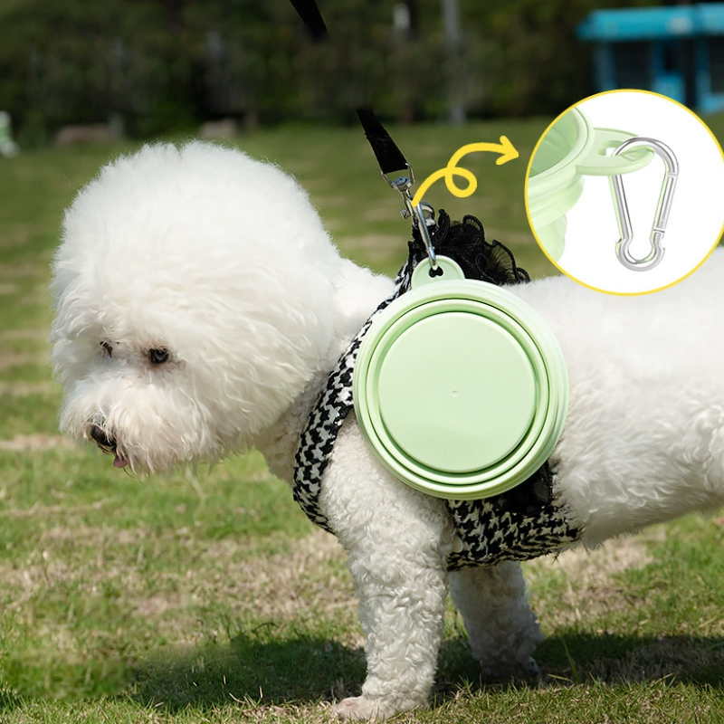 カラーペット用品携帯用フードウォーターコンテナ給餌トレイボウ - Pet Supplies Dog Food のレビューと価格