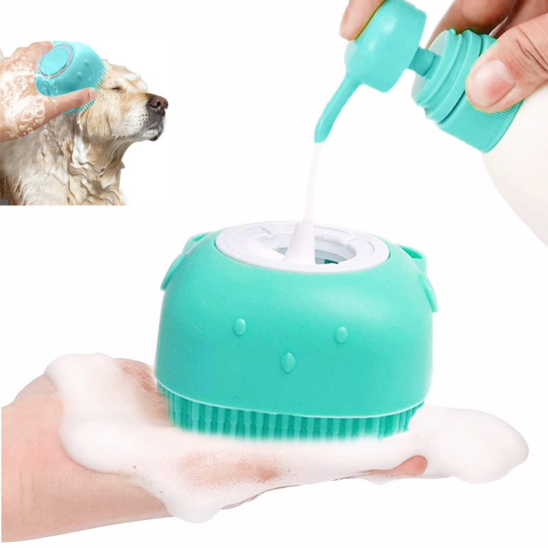 柔らかいシリコン製ペット用バスブラシマッサージャー、シャワー - Pet Supplies Application のレビューと価格