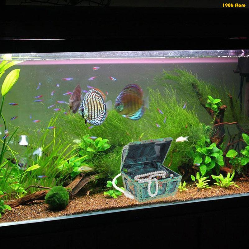 U1JB 水族館宝箱装飾樹脂宝箱カラフルな小さなアクセサリー - Pet X Supplies & Tack Photos のレビューと価格