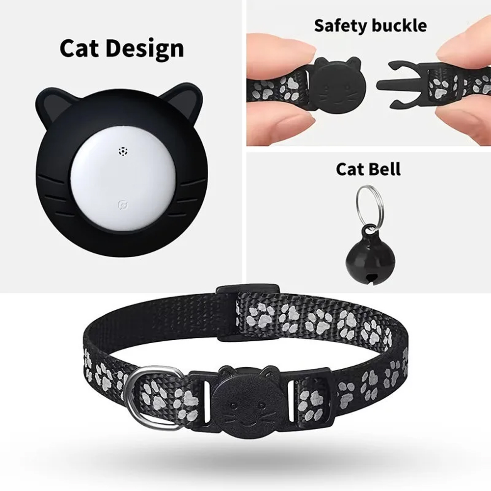 エアタグ用調節可能なナイロン製ペットカラー、子犬・猫用ネック - Pet Supplies Locations のレビューと価格