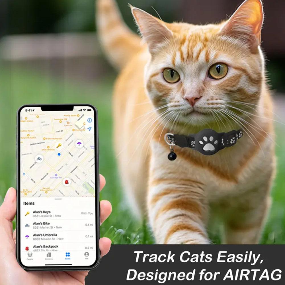 クリエイティブ猫の足デザインペット猫ロケーター首輪反射犬ペッ - Pet Supplies Locations のレビューと価格
