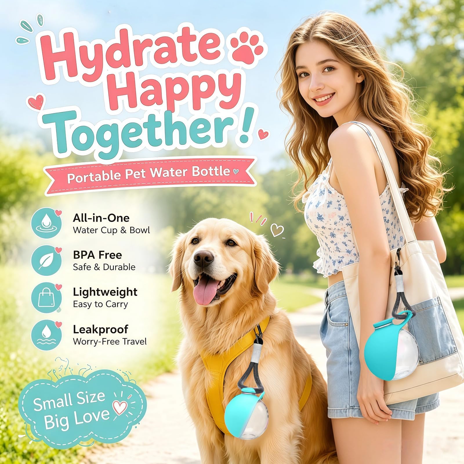 新型2026年版 2in1携帯用犬用ウォーターボトル、ストラ - Pet Supplies Dog Food のレビューと価格