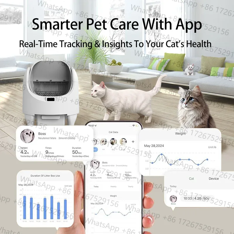 スマート猫用トイレWiFiアプリ制御自動セルフクリーニング猫 - Pet Supplies Application のレビューと価格