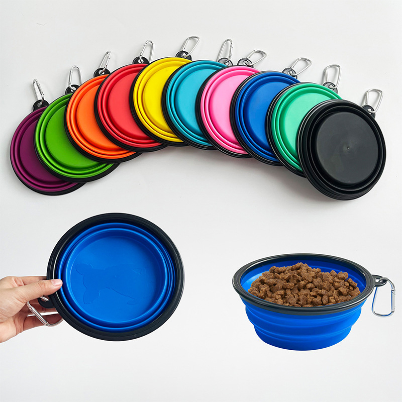 折りたたみ式ペット用シリコン製フードボウル、アウトドアキャン - Pet Supplies Dog Food のレビューと価格